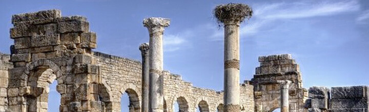 Morocco imperial cities tour visiting Volubilis roman ruins